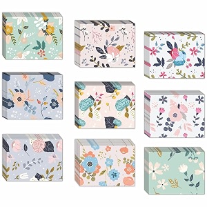 cvanu attractive 9 designs greeting cards blank notecard with envelopes for office all occasion18pc3x4inch_c27