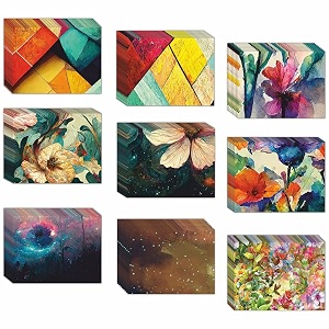 cvanu attractive 9 designs greeting cards blank notecard with envelopes for office all occasion54pc3x4inch_c25