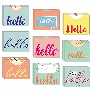 cvanu attractive 9 designs greeting cards blank notecard with envelopes for office all occasion18pcs3x4 inch_c21