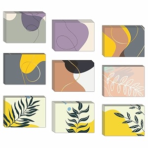 cvanu attractive 9 designs greeting cards blank notecard with envelopes for office all occasion90pc3x4inch_c26
