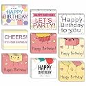 CVANU Attractive 9 Designs Greeting Cards, Blank Notecard With Envelopes for Office, All Occasion(90pcs)(3x4 inch)_c15