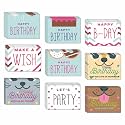CVANU Attractive 9 Designs Greeting Cards, Blank Notecard With Envelopes for Office, All Occasion(90pcs)(3x4 inch)_c16