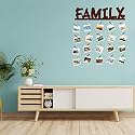 CVANU Family MDF Cutout Photo Display Wall Hanging with Clips & Rope for Decorative Item Size(30inch X 24inch)_c35