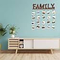 CVANU Family MDF Cutout Photo Display Wall Hanging with Clips &amp; Rope for Decorative Item Size(30inch X 24inch)_c31