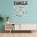 CVANU Family MDF Cutout Photo Display Wall Hanging with Clips &amp; Rope for Decorative Item Size(30inch X 24inch)_c36