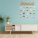 CVANU Memories MDF Cutout Photo Display Wall Hanging with Clips &amp; Rope for Decorative Item Size(30inch X 24inch)_c26