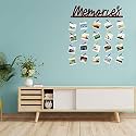 CVANU Memories MDF Cutout Photo Display Wall Hanging with Clips &amp; Rope for Decorative Item Size(30inch X 24inch)_c29