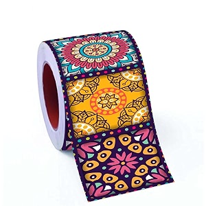 cvanu oil proof and waterproof self adhesive wall tile decals sticker vinyl  480x10 cm multicolour cv-4