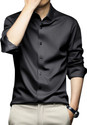 cvc Men Solid Formal Black Shirt