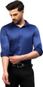 cvc Men Solid Formal Dark Blue Shirt
