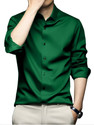 cvc Men Solid Formal Dark Green Shirt
