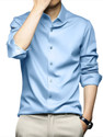 cvc Men Solid Formal Light Blue Shirt
