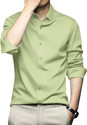 cvc Men Solid Formal Light Green Shirt