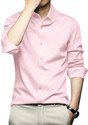 cvc Men Solid Formal Pink Shirt