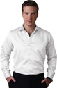 cvc Men Solid Formal White Shirt