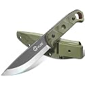 CVLIFE 5.2" D2 Full Tang Fixed Blade Bushcraft Knife with Sheath, Green
