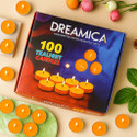 CW Dreamica Pack Of 100 , Long-Burning Orange Tealight Candle