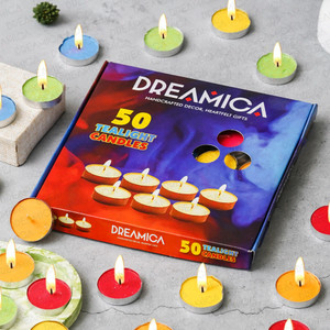 cw dreamica pack of 50  long-burning multi tealight candles candle