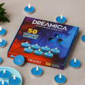 CW Dreamica Pack Of 50 , Long-Burning Blue Tealight Candle (Blue, Pack of 50)