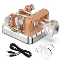 CW Key Morse Code Key Morse Telegraph Key Morse Code Key Aluminum Alloy CW Morse Code Key Square-Shaped Base Red (Silver)