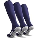 CWVLC Soccer Socks (1/3/5 pairs) Team Sport Knee High Socks for Adult Youth Kids