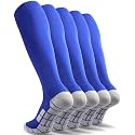CWVLC Soccer Socks (1/3/5 pairs) Team Sport Knee High Socks for Adult Youth Kids