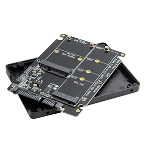 cy 2 in 1 combo m2 ngff b-key amp msata ssd to sata 30 adapter converter case enclosure