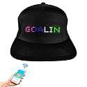 CY TOYS Bluetooth Led Message Hat LED Smart Cap Animated Display for Party Christmas Halloween (Mystery Black)