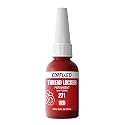 CYAFIXED Threadlocker 271, Red High Strength Permanent Thread Lock Glue (0.33Fl oz/10ml) - Lock Tight Screw Glue for Nuts, Bolts & Seal Fasteners, Prevents Loosening, Rust & Corrosion