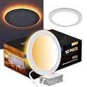 CycevSun 12 Pack 8 Inch LED Recessed Lighting with Night Light, 120-277V