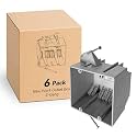 CycevSun Double Gang Electrical Box New Work, 32 Cu.in, UL Listed, 6-Pack