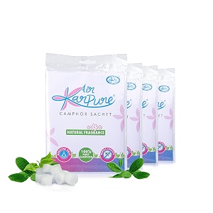 cycle karpure camphor sachet pack of 4 - room car and air freshener