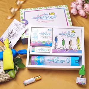 cycle pure karpure camphor gift box sachet  air freshener pouch  roll-on  mosquito vaporiser  bhimseni camphor spray  5-in-1 aromatic wellness collection  fragrance gift set