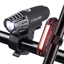 Cycleafer® Bike Lights Set USB Rechargeable Powerful Lumens Front and Back Light Bicycle Accessories for Night Riding, Cycling Headlight Tail Rear Reflectors for Kids, Road, Mountain Bike.