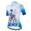 Cycling Jerseys Women Bike Shirts Short Sleeve Bicycle Clothes Breathable Stretch Labric Bicycle Uniforms