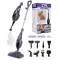 CYK Steam Mops for Floor Cleaning, 12 in 1 Handheld Steam Cleaner for Home, Floor Steamer for Hardwood Floors and Tile (Purple-grey)