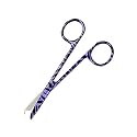 Cynamed Suture Stitch Scissors 4.5" with Crescent Delicate Hook- Perfect for Suture Removal, First Aid, EMS Training and More Premium Quality Instrument- Stainless Steel (Zebra, Purple)