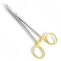 Cynamed TC Mayo Hegar Needle/Suture Holder Driver with Tungsten Carbide Inserts and Gold Rings - Premium Grade Instrument (7 in.)