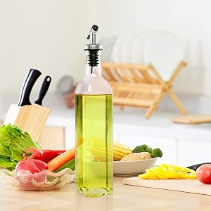 glass oil dispenser bottle for kitchen oil 500ml - 1pcs