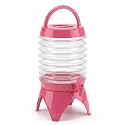 Cyrox 5.5L Folding Beverage Dispenser with Tap, Collapsible Water Container, Foldable Drink Jug for Juice, Water & Cold Drinks, Portable Beverage Dispenser for Kitchen, Picnic & Party (1Pcs) (Orange)