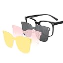 Cyxus Magnetic Clip-On Sunglasses Polarized Men Women UV Protection for Night Driving Fishing Golf Cycling P1573