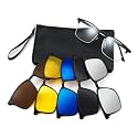 Cyxus Magnetic Clip-On Sunglasses Polarized Men Women UV Protection for Night Driving Fishing Golf Cycling P1573