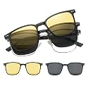 Cyxus Magnetic Clip-On Sunglasses Polarized Men Women UV Protection for Night Driving Fishing Golf Cycling P1573