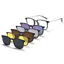 Cyxus Magnetic Clip-On Sunglasses Polarized Men Women UV Protection for Night Driving Fishing Golf Cycling P1573