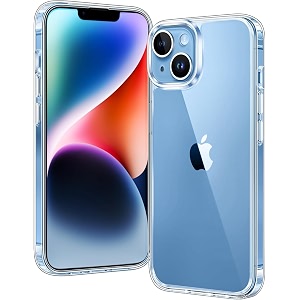 czartech native back cover for iphone 13 clear case tpu  tough polycarbonate back i 6 ft drop protection tested i transparent i no yellowing