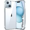 Czartech Native Back Cover for iPhone 13 Clear Case (TPU + Tough Polycarbonate Back I 6 ft Drop Protection Tested I Transparent I No Yellowing)