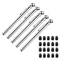 CZC AUTO Tire Pressure Gauge, 5-50PSI, Stainless Stem Single Chuck, 5 Pack