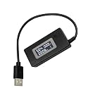 CZKE 3 in 1 LCD Digital USB Voltmeter Ammeter 5V 12V DC Car Phone Voltage Current Volt Ampere Power Capacity Charger Detector Monitor(Type 4 Black)