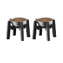 CZPET Dog Bowl Stand, 51 oz Large Capacity Stainless Steel Feeder (2 Pack)