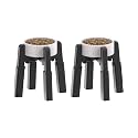 CZPET Dog Bowl Stand with Adjustable Height and Width [2 Pack, Stand Only]